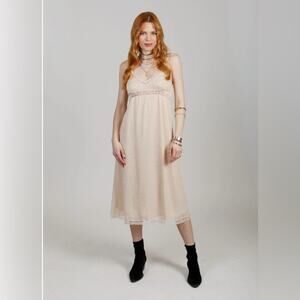 NWT band of the free AMALIE IVORY SLIP MIDI DRESS Sold Out online
